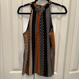 Polka Dot and Stripe Halter Top
